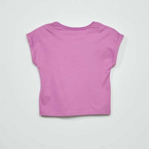 T-shirt en jersey imprimé - Violet