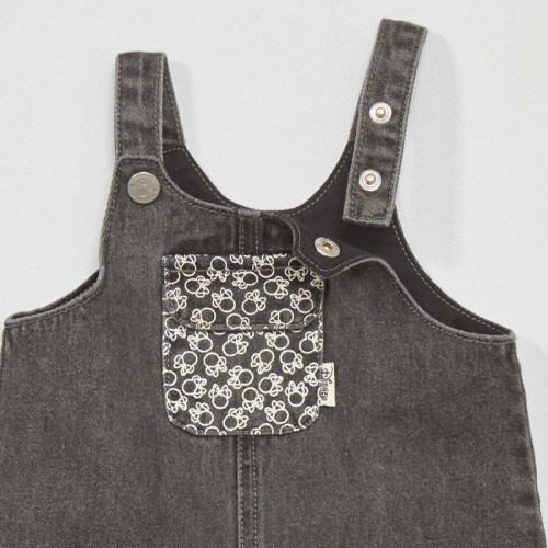 Robe salopette en denim 'Minnie' - Gris