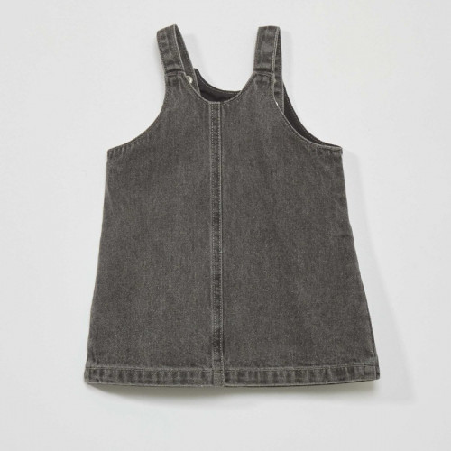 Robe salopette en denim 'Minnie' - Gris