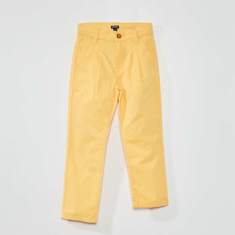 Pantalon chino droit - Jaune