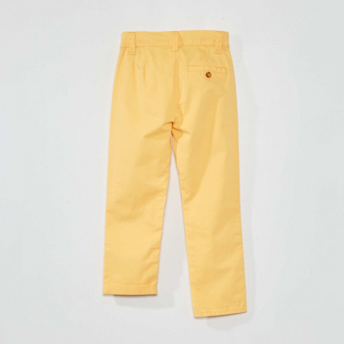 Pantalon chino droit - Jaune