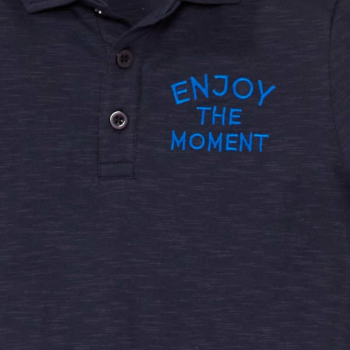 Polo "Enjoy the moment" - Bleu