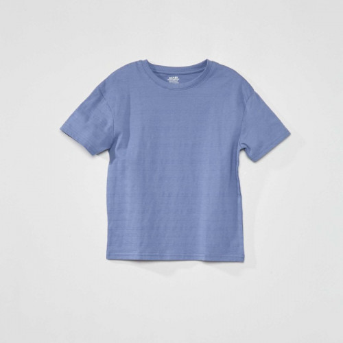 T-shirt en maille jersey fantaisie - Bleu