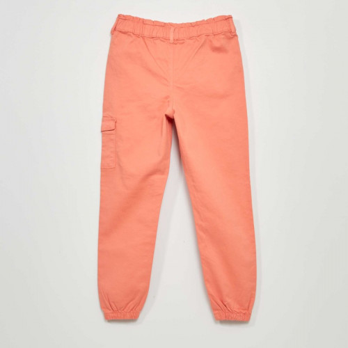 Pantalon paperbag avec poches - Orange