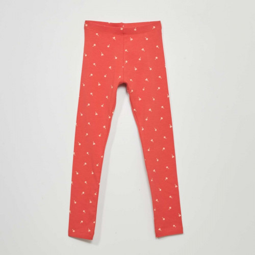 Legging long à motif - Rouge