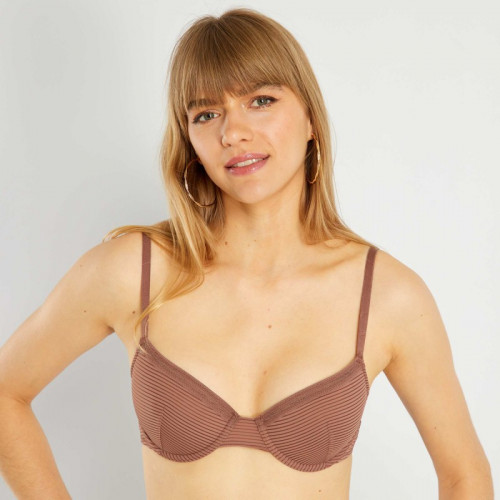 Soutien-gorge paddé microfibre - Marron