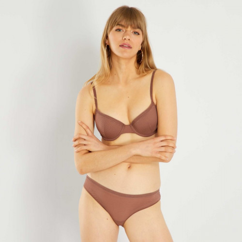 Soutien-gorge paddé microfibre - Marron