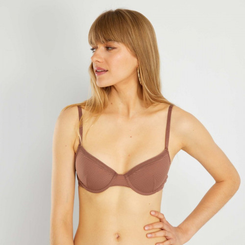 Soutien-gorge paddé microfibre - Marron