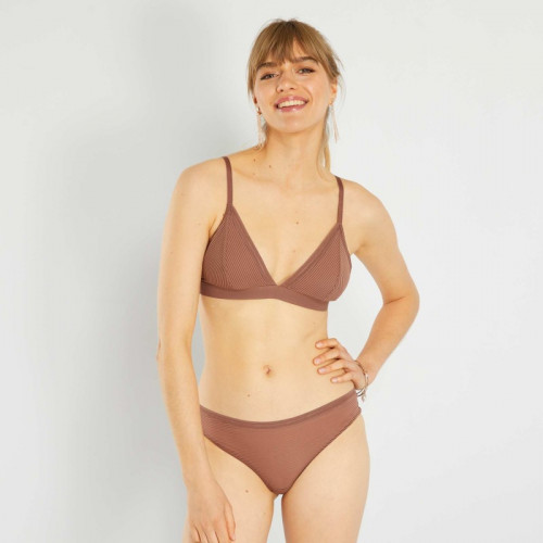 Tanga microfibre - Marron