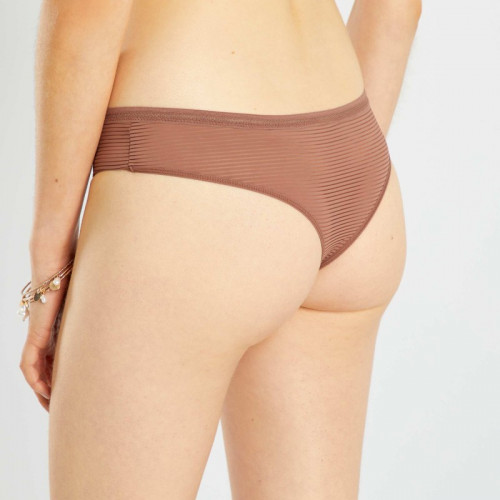 Tanga microfibre - Marron