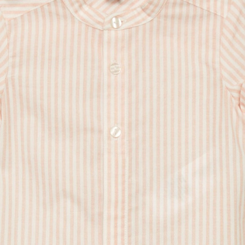 Chemise à manches courtes - Blanc/rose