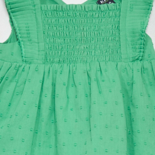 Robe en voile de coton + culotte - 2 pièces - Vert