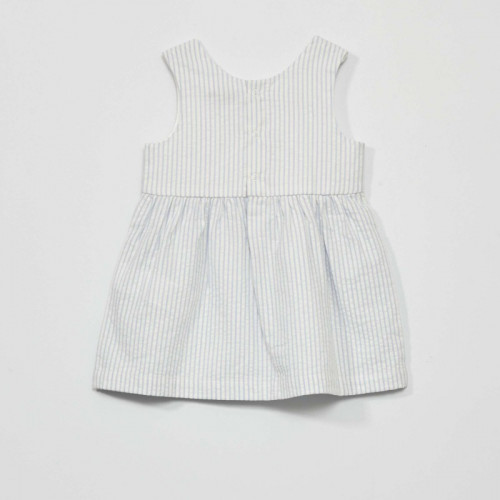 Robe en voile de coton avec bloomer - Blanc