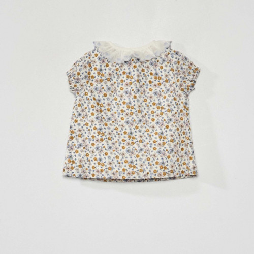 Blouse voile de coton et col claudine - Liberty