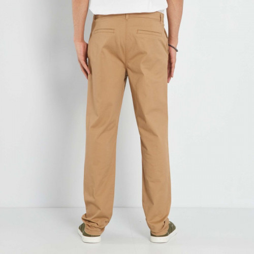 Pantalon chino en coton stretch - Beige