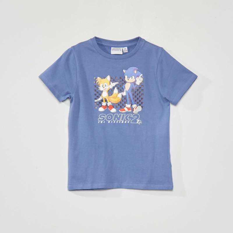 T-shirt 'Sonic' - Bleu grisé