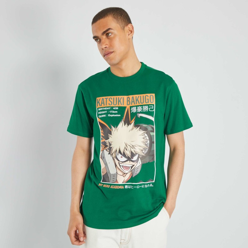 Tee-shirt 'My Hero Academia' en jersey - Vert