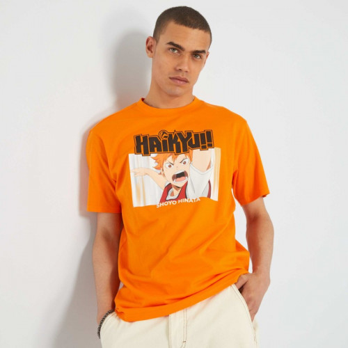 T-shirt 'Haikyuu' manches courtes - Orange