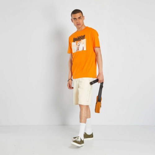 T-shirt 'Haikyuu' manches courtes - Orange