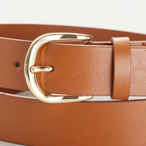 Ceinture basique en simili - Camel