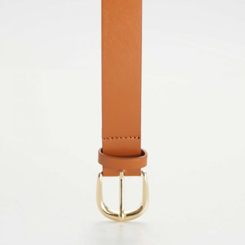 Ceinture basique en simili - Camel