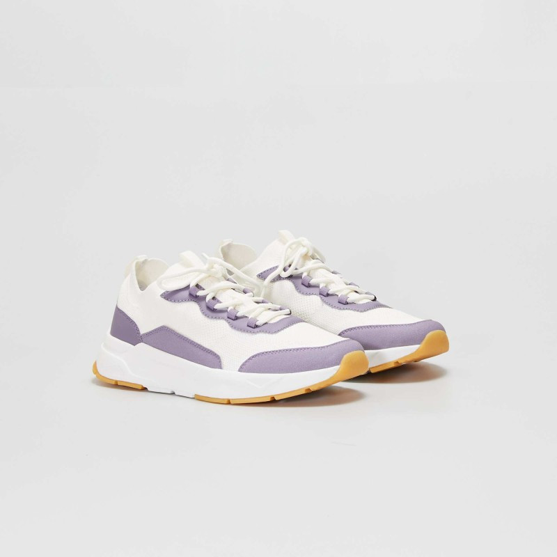 Baskets basses esprit running - Violet