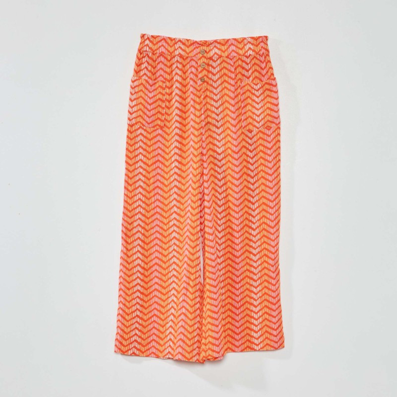 Pantalon large - Orange