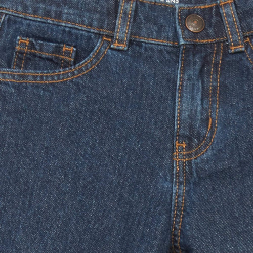 Jean regular à taille ajustable - Bleu brut