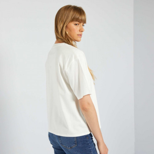 T-shirt en maille jersey - Blanc