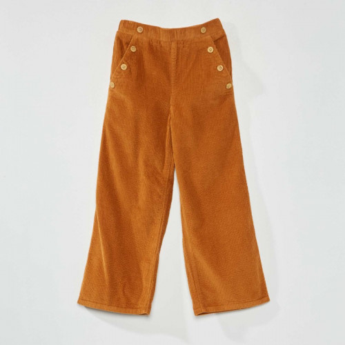 Pantalon en velours côtelé - Marron