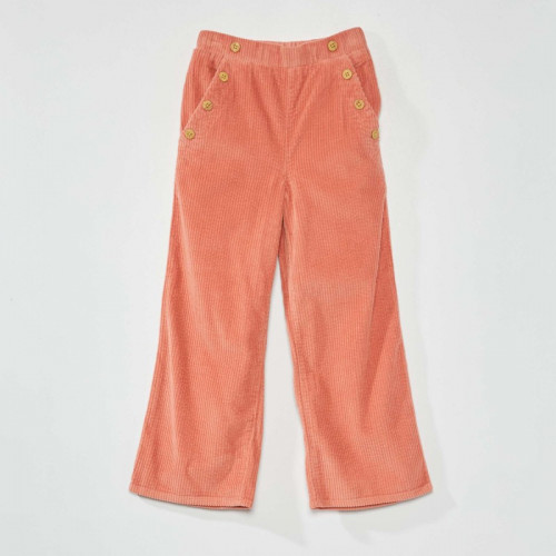 Pantalon en velours côtelé - Rose