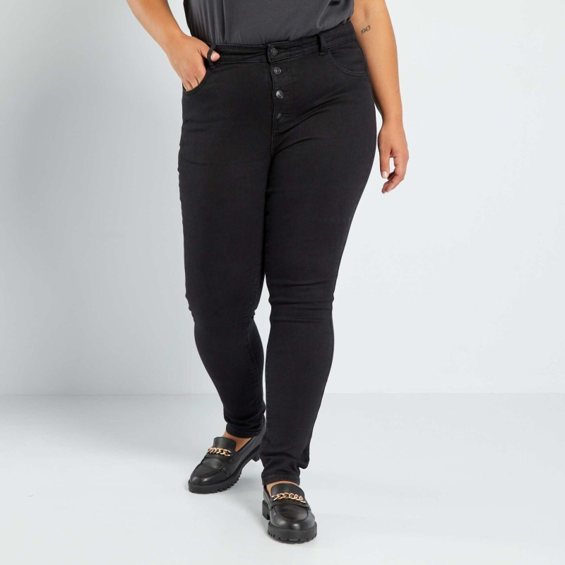 Pantalon skinny stretch - 5 poches - Noir