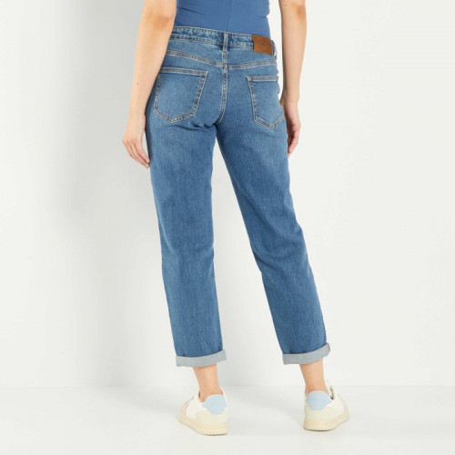 Jean mom grossesse stretch - Bleu