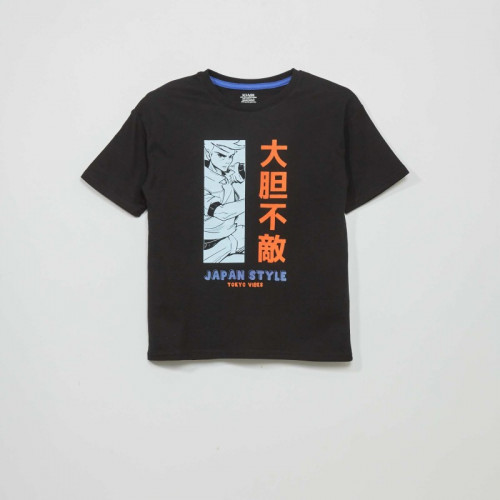 T-shirt imprimé 'japon' - Noir