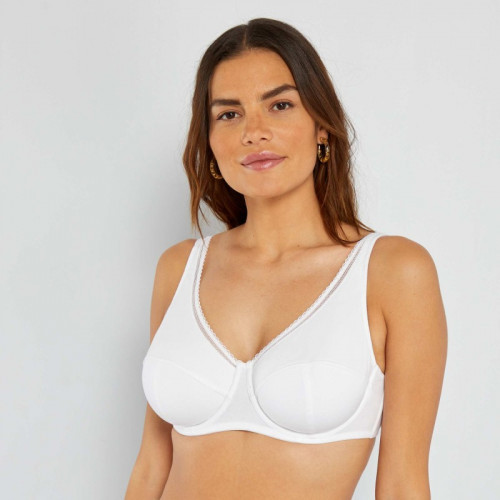 Soutien-gorge coton D&E - Blanc