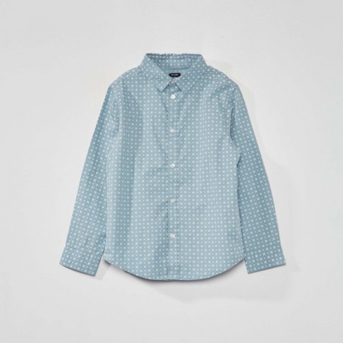 Chemise en popeline - Bleu