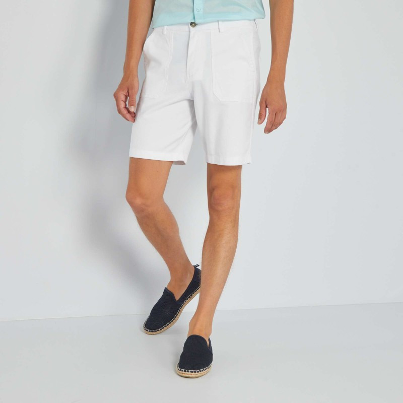 Short en twill - Blanc