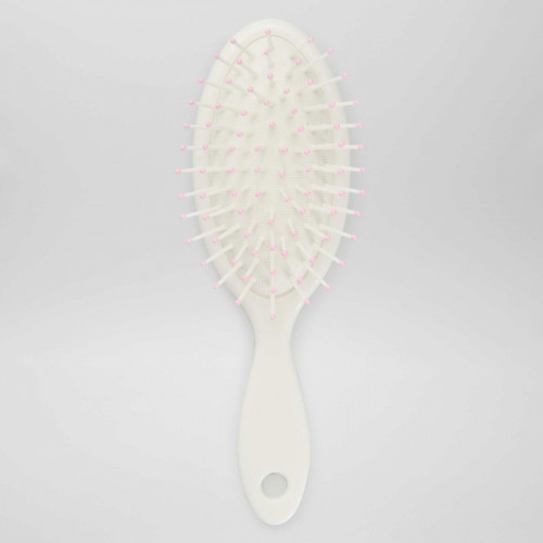 Brosse à cheveux petit format - Blanc/bleu