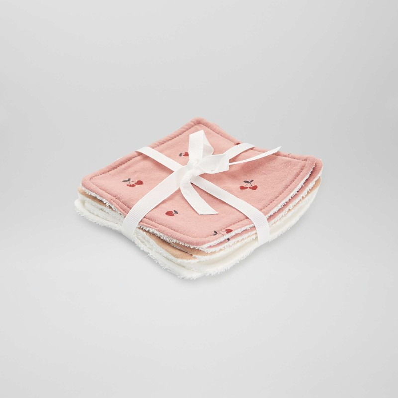 Lot de 6 lingettes lavables - Rose