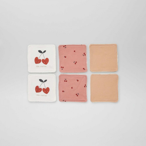 Lot de 6 lingettes lavables - Rose