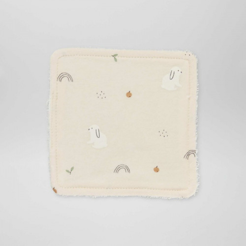 Lot de 6 lingettes lavables - Beige