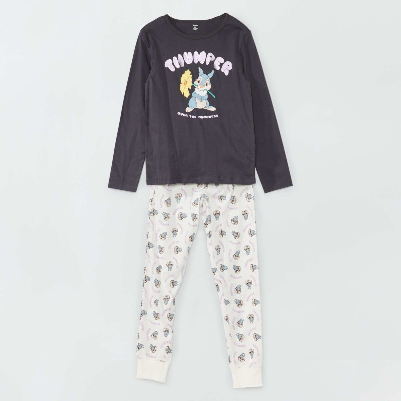 Pyjama long 'Disney' en jersey - 2 pièces - Bleu foncé