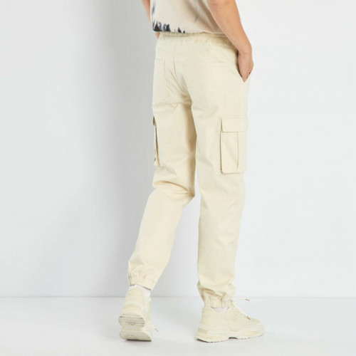 Pantalon chino avec poches à rabats - Beige