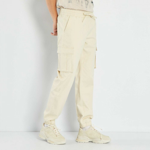 Pantalon chino avec poches à rabats - Beige