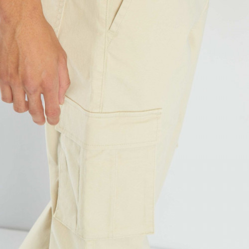 Pantalon chino avec poches à rabats - Beige