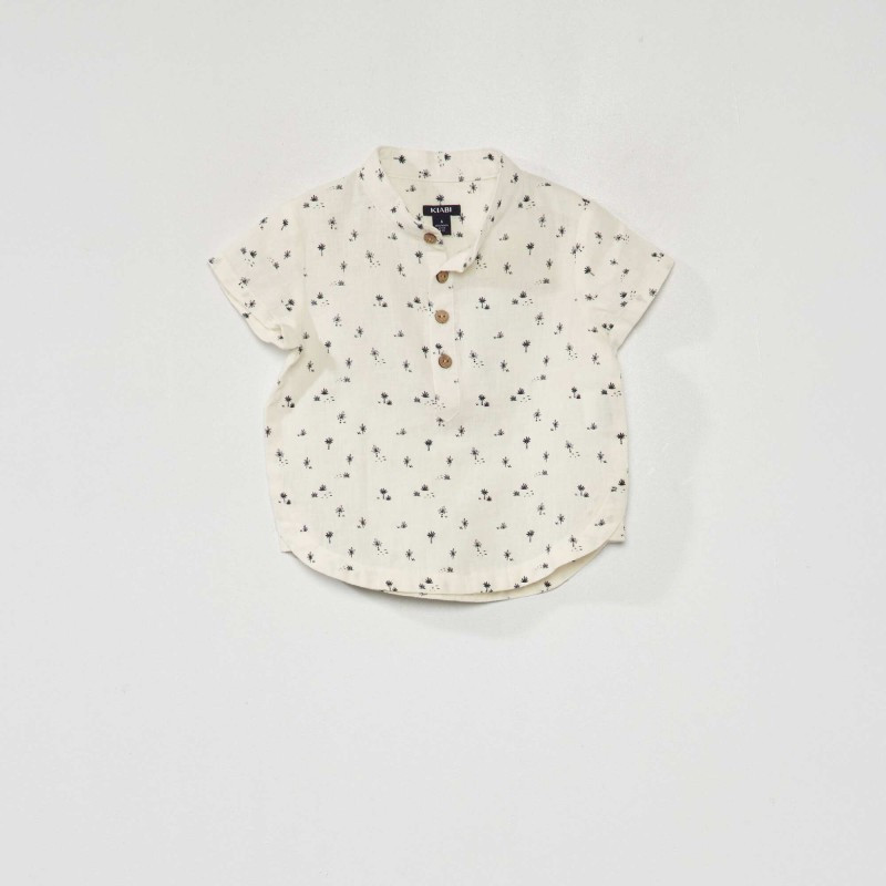 Chemise col mao - Blanc