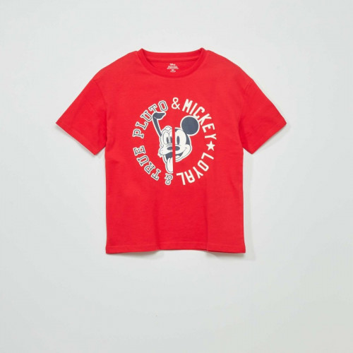 Tee-shirt coupe loose 'Mickey and friends' - Rouge