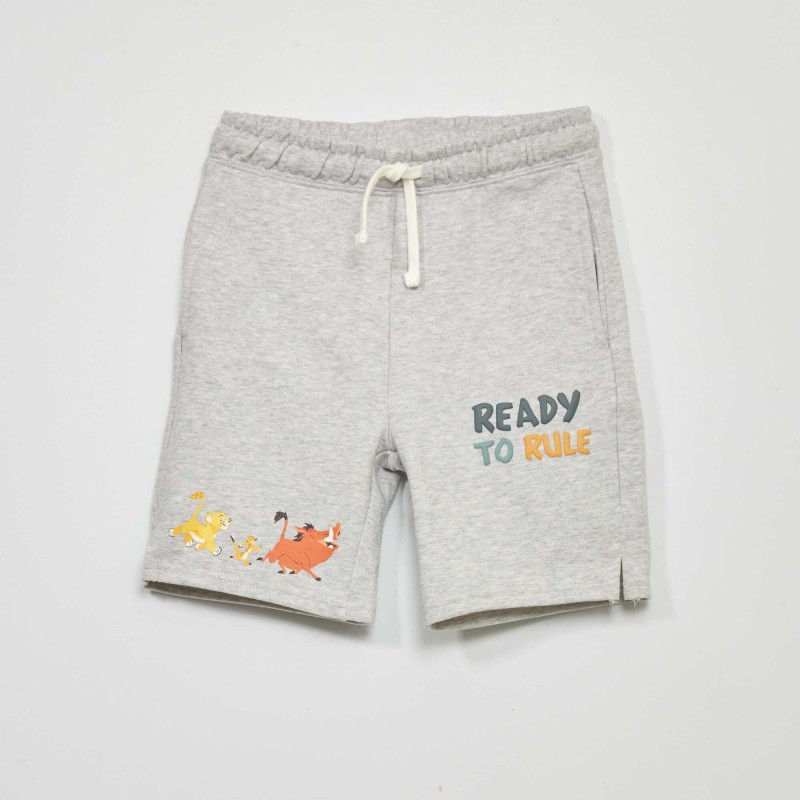 Short en french terry 'Le roi Lion' 'Disney' - Gris