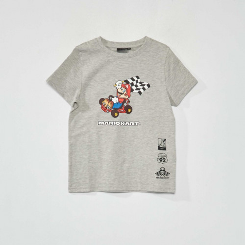 T-shirt à manches courtes 'Mario' - Gris