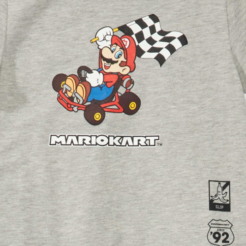 T-shirt à manches courtes 'Mario' - Gris